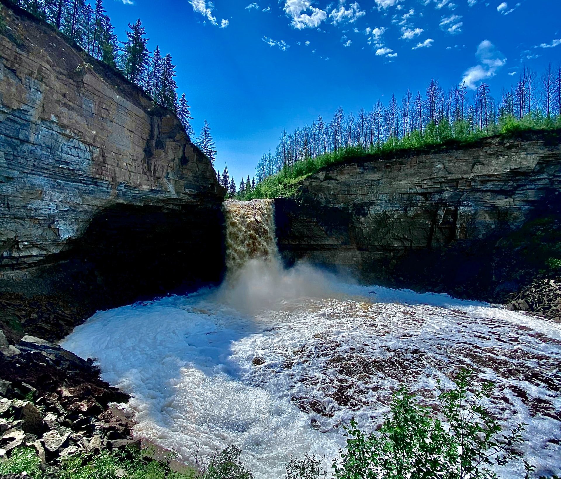 Waterfall at Wood Buffalo National Park Alberta