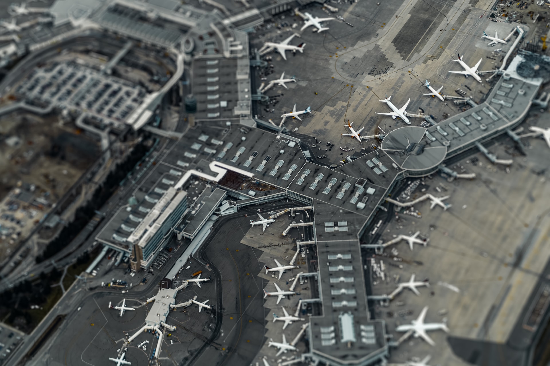 Aerial view of Vancouver International Airport